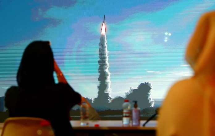 Launch of the United Arab Emirates Mars mission, in Dubai